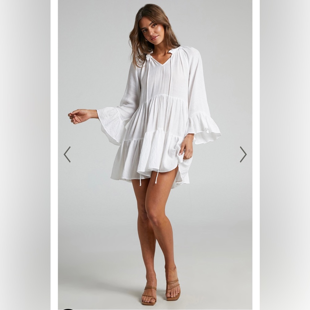 White Abrera Dress - long sleeve NWT
